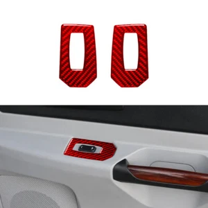 Red Carbon Fiber Rear Door Windows Lift Cover Trim For Cadillac CTS 2003-2007 - Picture 1 of 16