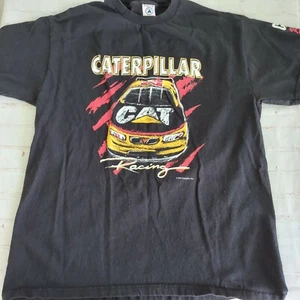 Nascar Vintage 1999 #22 Caterpillar Racing T Shirt Large Black  Double Sided - Picture 1 of 6