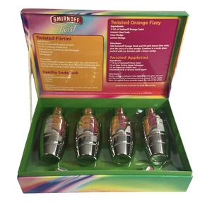 Smirnoff Mix & Twist Bar Cocktail Set Of Four Shaker Set NEW In Box - Picture 1 of 8