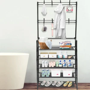 Pairs Space Storage Shoe Organizer,Tower Rack 5-Tier Saving Entryway 25 Standing - Picture 1 of 9
