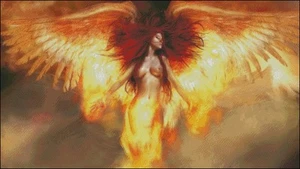 Kits de puntada de cruz contados bordado completo de agujas 14 quilates ángel de fuego - Imagen 1 de 5