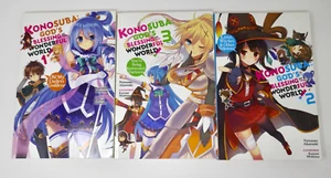 Konosuba Light Novel Vol 1 And Vol 2 English Manga - Foto 1 di 9