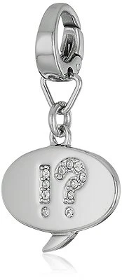 NUEVO TONO PLATA FÓSIL, BURBUJA DE DISCURSO, "!?" COLGANTE SIGNO CHARM JF02492040 Foto 1 de 2