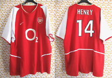 Maillot Arsenal 2002 Nike O2 Henry #14 shirt vintage jersey football - XL