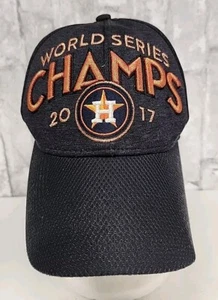 Houston Astros 2017 MLB World Champs Logo Black Mens Small-M New Era Hat - Picture 1 of 7