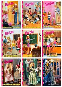 Vintage Retro 80's Barbie Book Covers #6 Colorful STICKERS - Just Cut & Use!