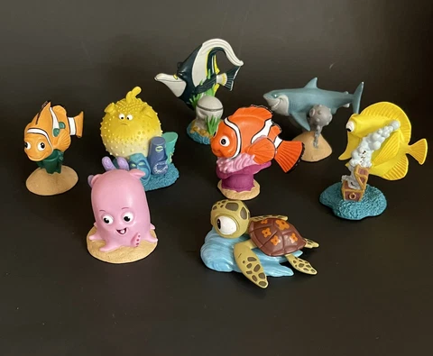 Lot of 8 Disney Pixar FINDING NEMO Characters Action Figure Toys or Cake Toppers Cover