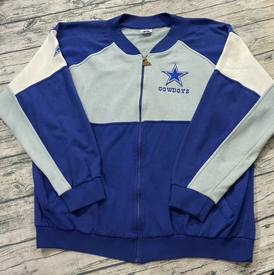 Dallas Cowboys De Colección Años 90 Apex One Colorblock Cremallera Completa Tejido Chaqueta Sudadera NFL Foto 1 de 4