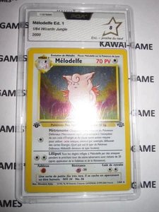 POKEMON MELODELFE 1/64 JUNGLE EDITION 1 FRANCAIS 2000 HOLOFOIL PCA 8 NOT Psa - Picture 1 of 3