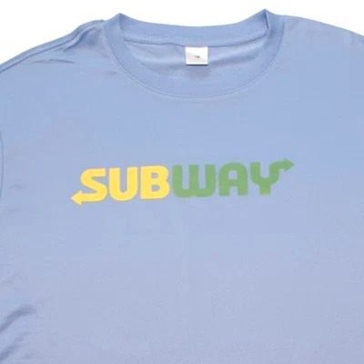 SUBWAY Uniforme de Empleado Personal Trabajador Camiseta Azul, Talla Mediana Foto 1 de 2