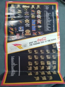 A 1990 Coca Cola Pin Poster 17" x 11" - Picture 1 of 11