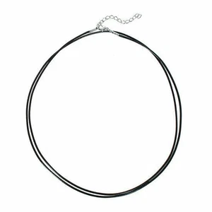 92cm-36" Extra Largo Negro Cuero PU Cordón Collar con Cierre Cuerda para Colgante - Imagen 1 de 4