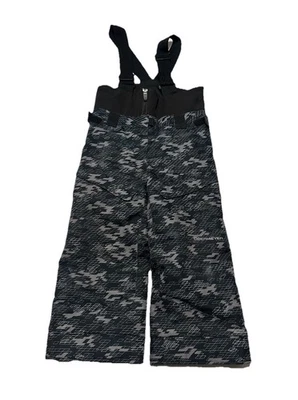 Obermeyer I-Grow Kid’s Youth Black Gray Snow Bib Overalls Size 4 - Image 1 of 4