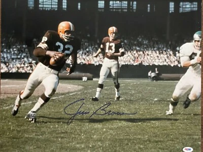 Jim Brown Signed 16x20 - Cleveland Browns, All Pro, HOF - PSA/DNA Authenticated - Image 1 of 3
