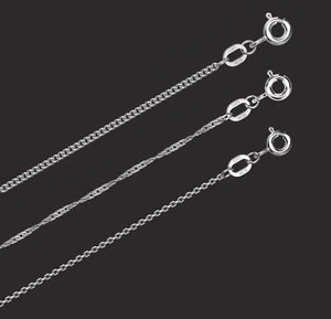 + NEU Goldkette Weißgold 585, 14 Karat, Halskette Collier, Echt Gold, 5 Modelle