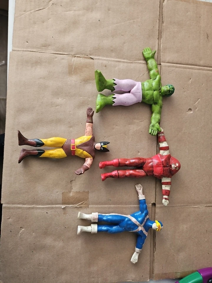 (4) Figura Flexible Vintage Marvel Super-Héroes Just Toys 1989 Trl8#165 Foto 1 de 4