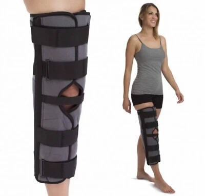 22" DJO DonJoy ProCare Non-Hinged Fabric Knee Immobilizer - Gray - Image 1 of 4