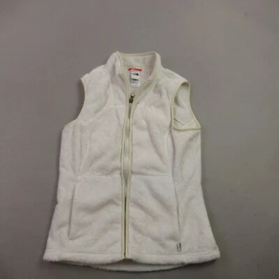 Chaleco North Face Mujer Mediano Sin Mangas Cremallera Completa Exterior Bolsillos Blancos Foto 1 de 4