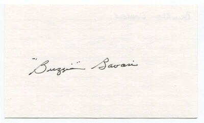 Buzzie Bavasi Signed 3x5 Index Card Autographed Baseball Brooklyn Dodgers - Image 1 of 2