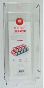 Refrigerator Freezer Beverage Organizer Cook Works, Plastic, 14" x 6" x 4" - Picture 1 of 8