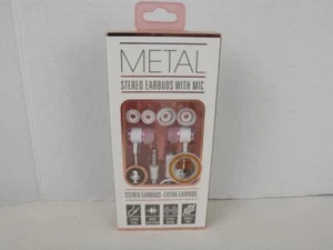 Sentry HM310 Metalbuds Stereo Earbuds with Mic w Extra Earpads Headphones White - Picture 1 of 9