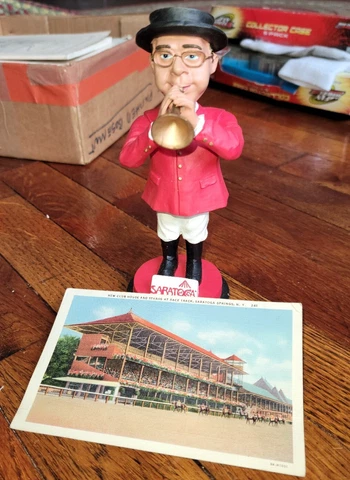 Saratoga Springs NY Sam The Bugler Bobble And Bimtage Postcard " New" Clubhouse Cover