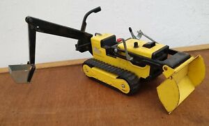Vintage Tonka Toy T6 Digger Tractor Yellow Black 