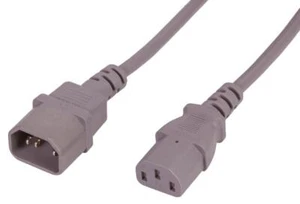 IEC C14 Plug À C13 Douille Puissance Câble, 10A, 1m, Gris - PELB2229 - Photo 1/1