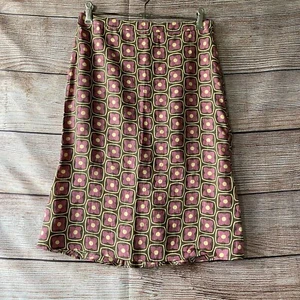 Max & Co Linen Skirt ~ Size 12 (US 8) Women's ~ Purple Flower, Hem detail - Picture 1 of 8