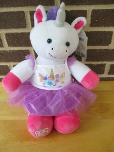 Build a Bear Unicornio Arco Iris Blanco - Forma de Muñeca 15" Relleno - Etiquetas de Vestido Unicornio - Imagen 1 de 8