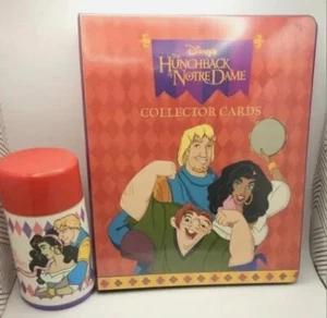 Disney's Hunchback of Notre Dame Trading Cards With Binder + Aladdin Thermos Lot - Picture 1 of 17