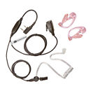 Covert Acoustic 2 Pin Earpiece for Mitex Radio with High Quality PTT Microphone