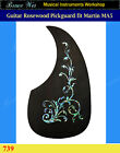 Bruce Wei, Guitar Rosewood Pickguard Abalone Vine Inlay Fit Martin Ma5 Style(739