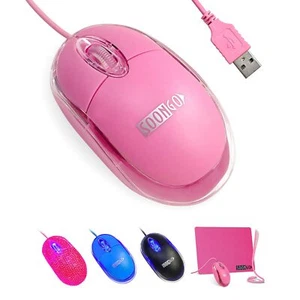 Pink Mini Mouse Computer Mouse Ergonomic Mouse with 1.5M Cable USB Mouse for ... - Picture 1 of 8