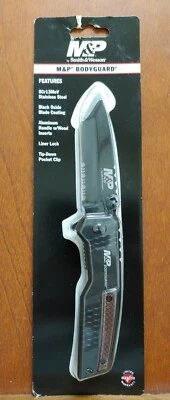 Карманный нож Smith & Wesson S&W военный и полицейский Linerlock с серой ручкой деревянный - Изображение 1 из 2