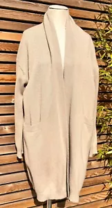Vince Beige Taupe Cashmere Long Duster Cardigan Labelled Small - Picture 1 of 12