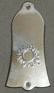 Dimarzio Chrome Engraved Truss Rod Cover, Gibson Les Paul & more, Brass Factory - Picture 1 of 1