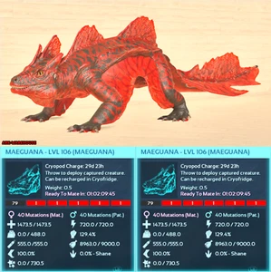 Deadpool Maeguana Mating Pair - LVL 106 - Ark Survival Ascended Crossplay PVE - Picture 1 of 2