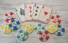 100% Edible Handmade casino poker playing cards Las Vegas cupcakes/cake topper
