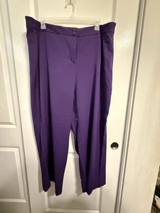 Lane Bryant Purple Wide Leg Dress Pants Size 22 NWT - Picture 1 of 4