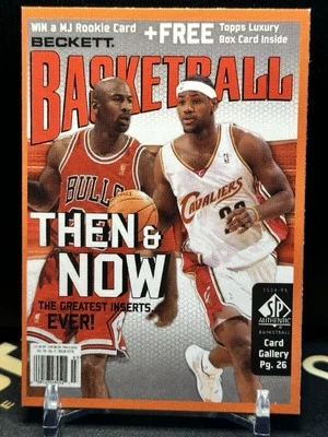 Майкл Джордан и Леброн Джеймс тогда и сейчас Beckett обложка карта Дэйв и Адамс промо - Изображение 1 из 2