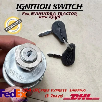 For Mahindra Tractor Ignition Starter Switch With Keys 000041183C99 - Image 1 of 4