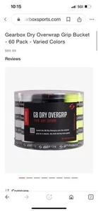 GEARBOX Dry Overgrip Bucket 60 Count - Picture 1 of 7