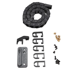 3D Printer Drag Chain 16.9in Black ABS Flexible Low Noise Easy To Install Wi NEW - Afbeelding 1 van 12