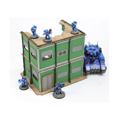 4Ground Terrain 32mm  Jungle Military Base U-Shape Ruined Building 1 (Pre- New - Image 1 of 2