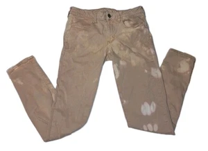American Eagle Women's Size 8 Tan Super Super Stretch Jeans 28x28 AEO Sateen - Picture 1 of 8