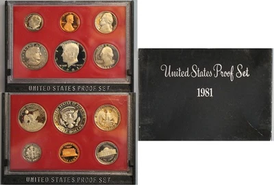 1981 Proof set CN-Clad Susan B Anthony Kennedy- (OGP) 6 coins (B4) - Image 1 of 4