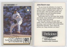 1991 Delicious Brand Milwaukee Brewers Police Oak Creek Police Jaime Navarro