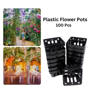 Orchid Flower Plant Pots Hanging Wedding Party Décor Mesh Net Baskets 100 PCs - Picture 1 of 22