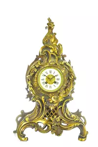 Superb  Antique French Ormolu Rokoko Style Mantel Clock,22 inch Tall approx.1880 - Picture 1 of 13